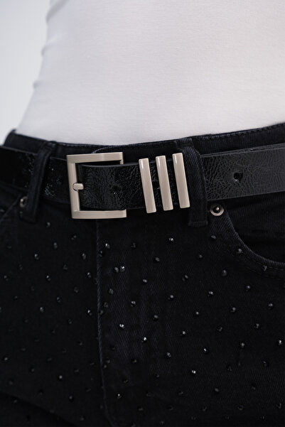 Addax Metal Buckle Patent Leather Belt K2021