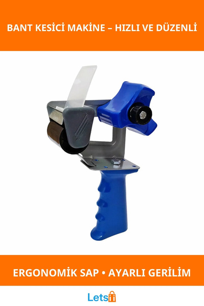 Letsii Mașină ergonomică de tăiat bandă adezivă Instrument de ambalare rapid ...