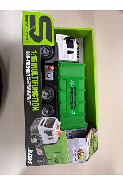 OEM Garbage truck, 1:16, sound effects, White/Green, +3 years