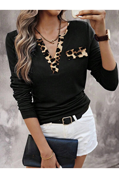 GENCULUS Women's Long Sleeve V-Neck Camisole Blouse