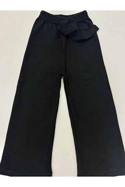 Esterella Girls' Interlock Wide-Leg Pants / Soft Textured Girls' Pants / Wide-Leg Girls' Pants