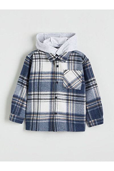 LC Waikiki Cămașă pentru băiat LCW Kids cu glugă în carouri