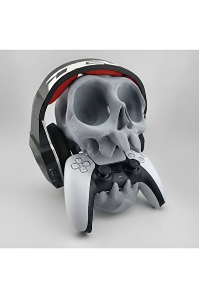 OEM PS5/PS4/XBox Controller and Headphone Holder, Skull Model, Desk/Wall Mount