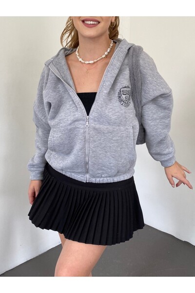 HİJABAYA Φούτερ με ελαστική μέση και κουκούλα με γράμματα