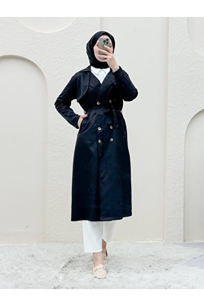 HİJABAYA Καμπαρντίνα με σάλι ώμου με διπλό κουμπί