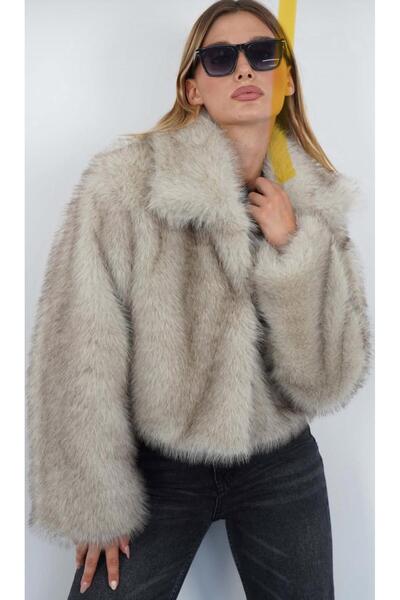 Rouge basıc Fur Coat