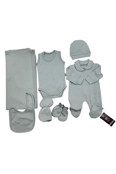 Baby day 👶✨ Complete baby arrival set, cotton material – simple and elegant (7 pieces)