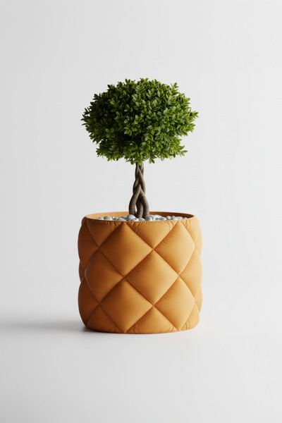 OEM Exclusive flowerpot with three-dimensional design and premium look, Amber Glow color