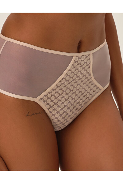 ESOTIQ Women's Briefs High Waist Panties Mesh & Lace Details Hipster Style | Ohara