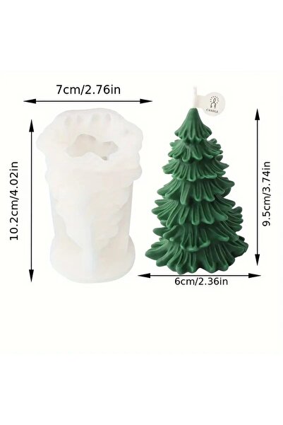 AnkaHobiMarket Noel Ağacı No:3 Mum Silikon Kalıp (S969)