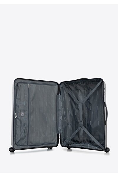 Wittchen Valiză mare pentru bărbați, din polipropilenă cu dungi în relief, neagră