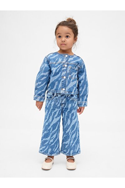 GAP Kız Bebek Mavi Pull-On Baggy Jean Pantolon