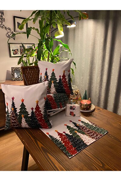 KIRLENTİM Πρωτοχρονιάτικο Σετ - Κάλυμμα Μαξιλαριού - Αμερικάνικο Σερβίτσιο - ...