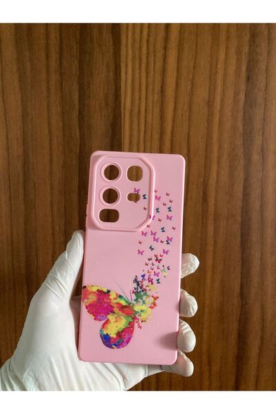 Newon Infinix Note 50 Pro Butterfly Printed Inside Velvet Silicone Phone Case