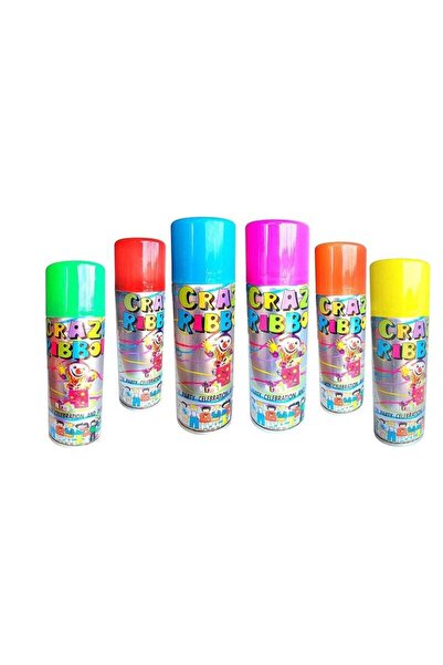 CRAZY RIBBON Party Spray Colored String Spray Pack of 48