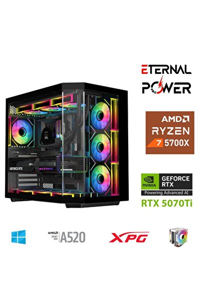 ETERNAL POWER RYZEN 7 5700X 32G DDR4 1TB M.2 RTX5070Ti A520 A750W