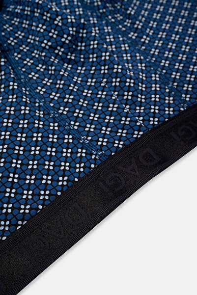 Dagi Μπλε-Μαύρο 4210 Μπόξερ με σχέδιο Micro Modal