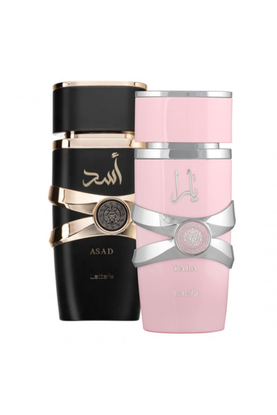 lattafa Set of 2 perfumes For Him and Her: Asad 100 ml + Yara 100 ml