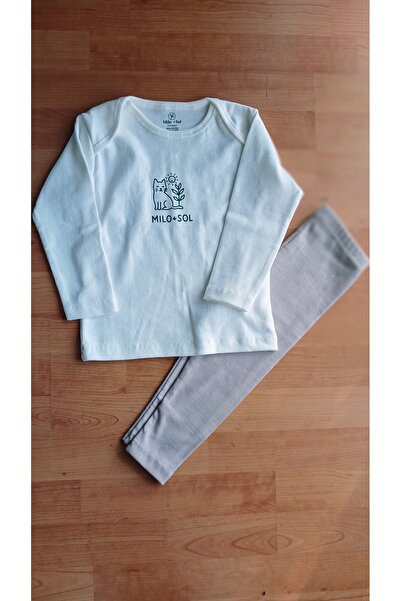 Milo Sol Milo+ Sol Pamuklu 2’li Set – Uzun Kollu Üst + Ribana Pantolon