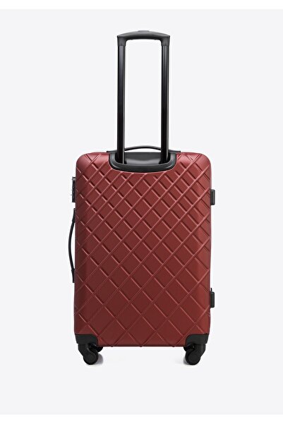 Wittchen Men's ABS Suitcase Set with Burgundy Pattern Burgundy ABS