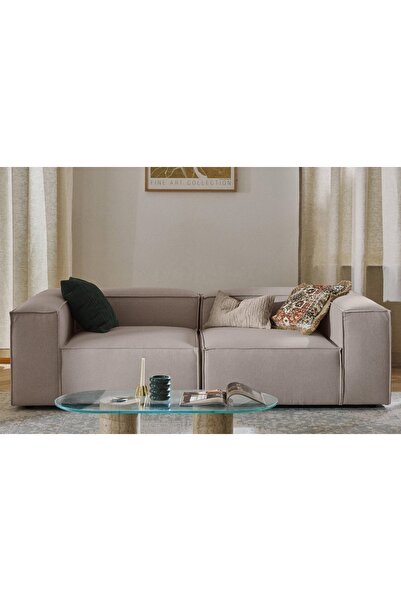 Vivense LENA İKİLİ KETEN KOLTUK, KAHVERENGİ