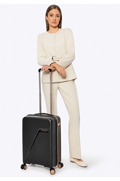 Wittchen Valiză mică pentru bărbați, din polipropilenă, cu dungi diagonale ne...