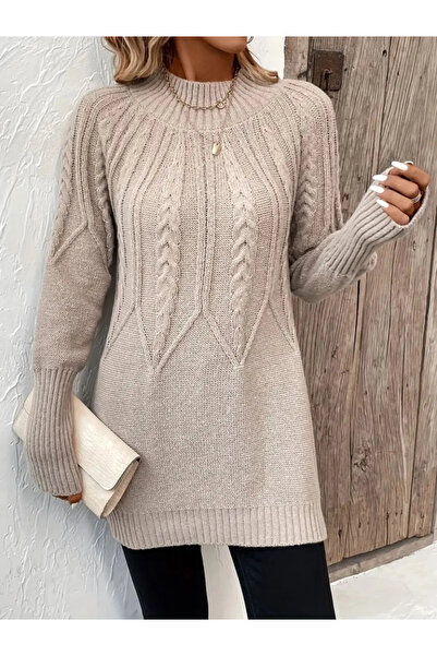 GENCULUS Women's Long Sleeve Semi-Turtleneck Knitwear Blouse