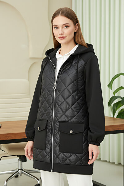 Kirazgym قبعة سكوبا سويت بتفاصيل مبطنة في الأمام وجيب بغطاء للرأس