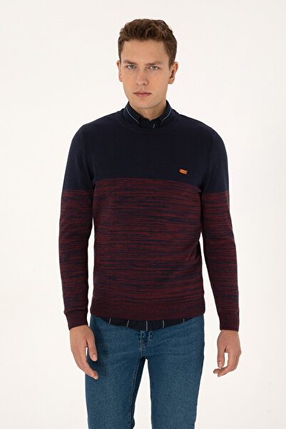 U.S. Polo Assn. Men's Slim Fit Crew Neck Navy Blue Sweater 50314970-Vr033