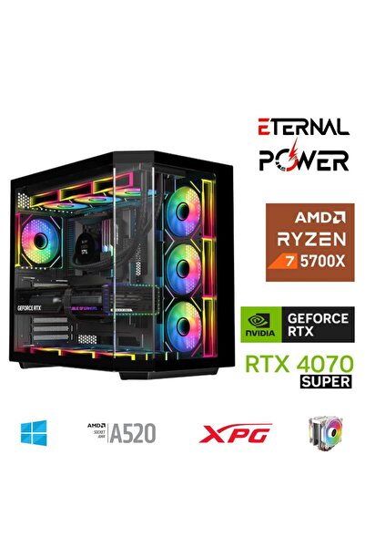 ETERNAL POWER RYZEN 7 5700X 32G DDR4 1TB M.2 RTX4070 Super A520 A750W