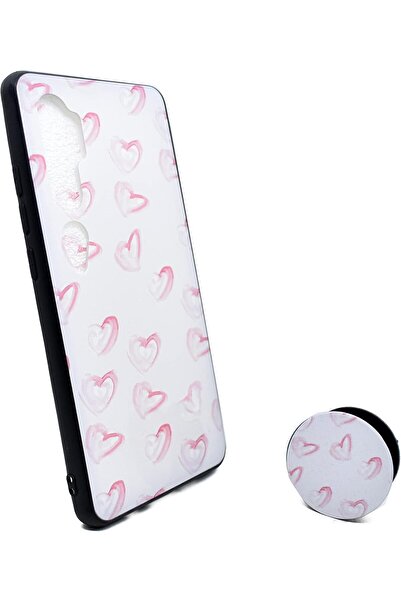 Generic Fashion Design Back Cover with Holder for Xiaomi Mi Note 10 - Light Pink