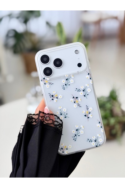 Go Aksesuar iPhone 17 Promax Compatible Anti-Shock Matte Transparent Printed Silicone Case