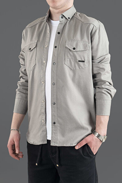 bombe Slim Fit Men's Cotton Denim Shirt