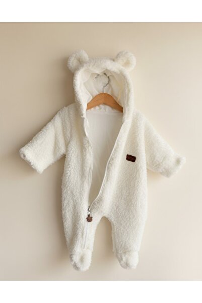 Kuarks Unisex Welsoft Plush Lined Winter Baby Sleeping Bag Baby Romper with Self Gloves Baby Romper