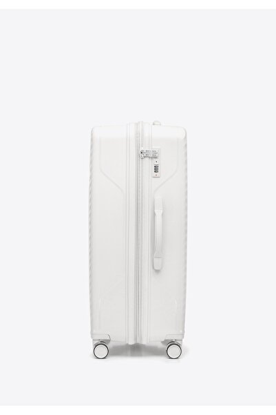 Wittchen Men's Large Suitcase Made of Polypropylene with Diagonal Stripes