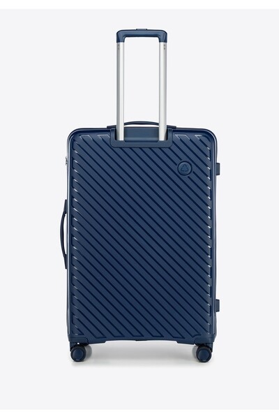 Wittchen Men's Large Suitcase Made of Polypropylene with Embossed Stripes