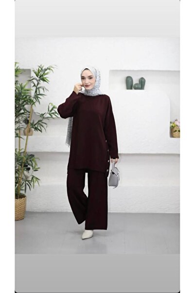 RSTM Butik Triko Top and Bottom Two-Piece Suit with Pants