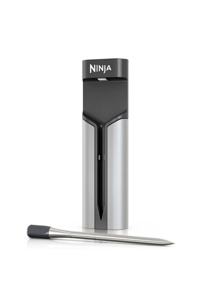 NINJA ProChef WP100EU Kitchen Thermometer, Bluetooth, Internal&Ambient Temp Sensor,370C,Black/Silver