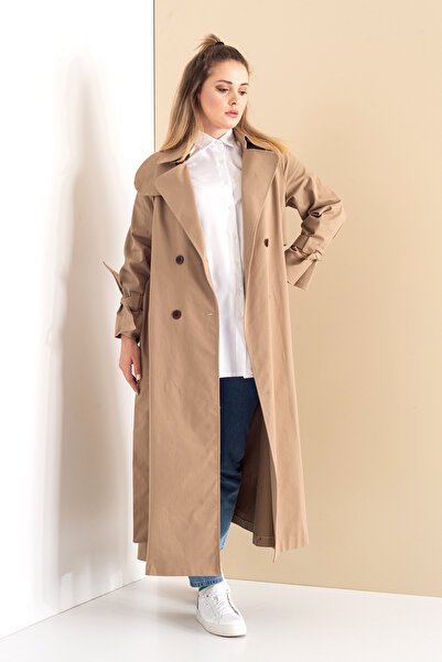 SahraAfra Parrot Oversize Trench Coat