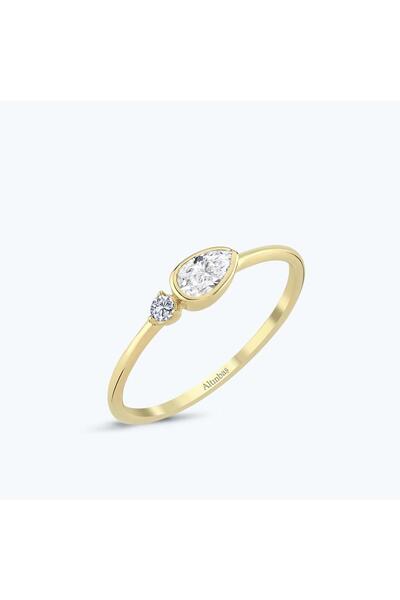 Altınbaş Altın Damla Taşlı Yüzük