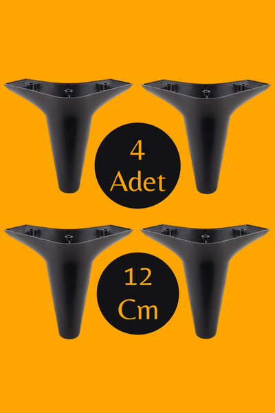 MH MiniHediye Aspen Розкішні меблі Диван Крісло ТВ-стіл Ніжки 12 см Чорні ніж...