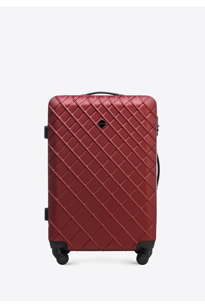 Wittchen Men's ABS Suitcase Set with Burgundy Pattern Burgundy ABS