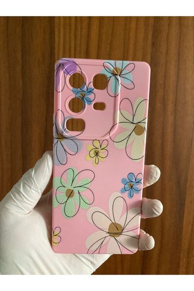 Newon Infinix Note 50 Pro Daisy Flower Printed Inside Velvet Silicone Phone Case