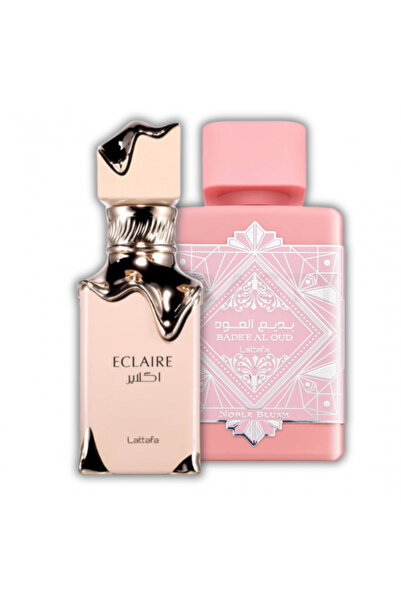 lattafa Set parfum pentru femei: Eclaire 100 ml + Badee al Oud Noble Blush 100 ml