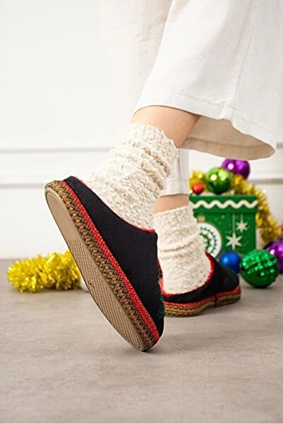 LUFFO Christmas Pine Tree Embroidered Cute Soft Gift Daily Special Christmas Slippers
