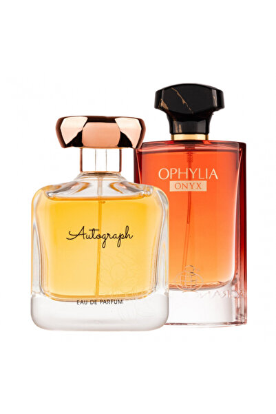 Fragrance World 2-piece women's perfume set: Autograph 100 ml + Ophylia Onyx 80 ml by Fragrance World