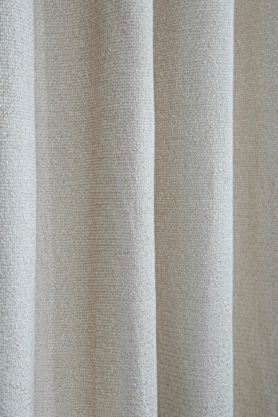 Premier Home Livorno Ringed Background Curtain Cream 140X260