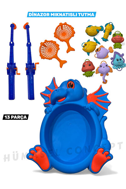 YILDIRIM OYUNCAK 2 Oltalı Mıknatıslı Aksesuarlı Banyo Havuz Oyuncağı Dinazorl...