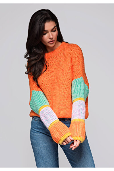 Larica by Ombre Damenpullover LW-SWSW-0107 - Orange