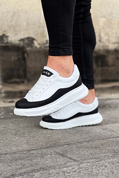 Wagoon WG507 White Black White Men's Shoes